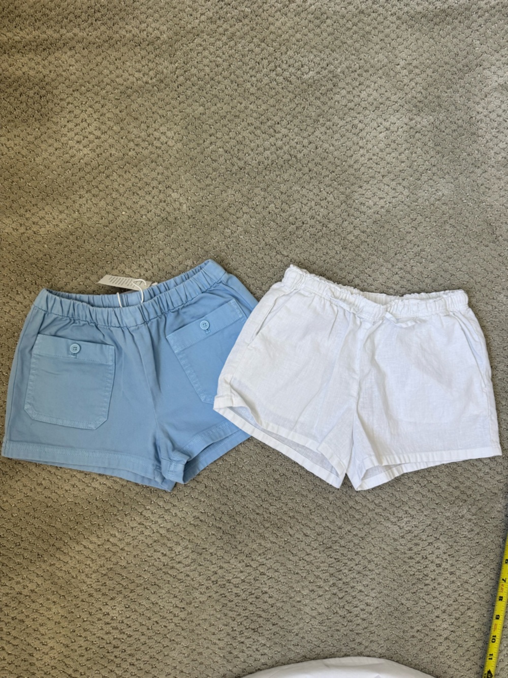 Crewcuts Girls Shorts Bundle Size 8 | NWT Blue Twill & White Linen Shorts